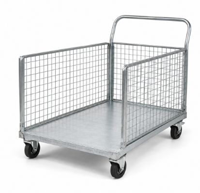 3-sided Mesh Warehouse Cart