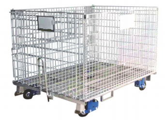 Storage cage for traction equipment